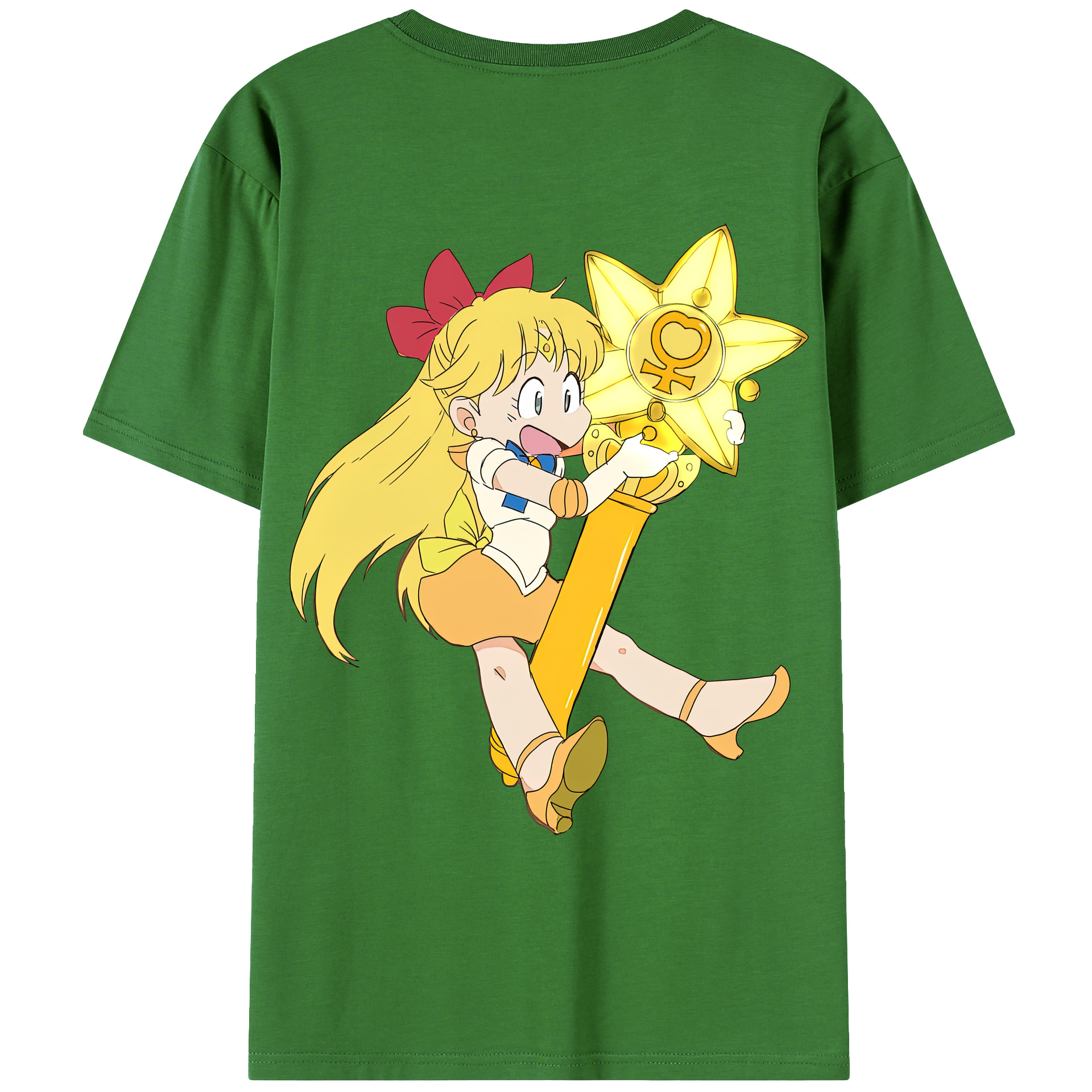 （画像用） 美少女戦士セーラームーン 愛野 美奈子 あいの みなこ Sailor Moon Aino Minako レディース半袖Tシャツ(バックプリント)